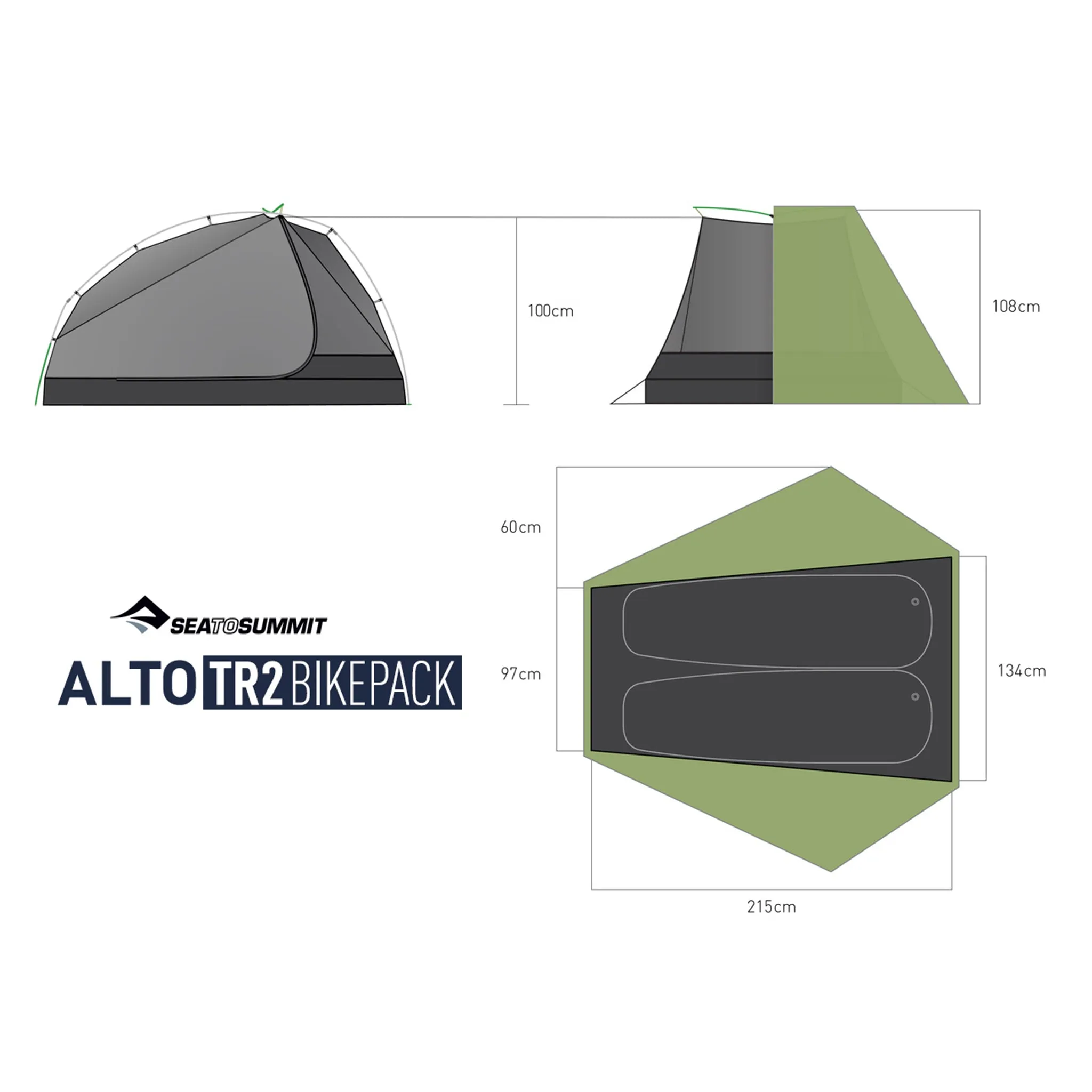 Alto TR2 Bikepack - Two Person Ultralight Bikepacking Tent