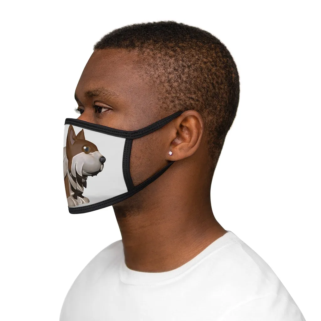 Brown Dog Mixed-Fabric Face Mask