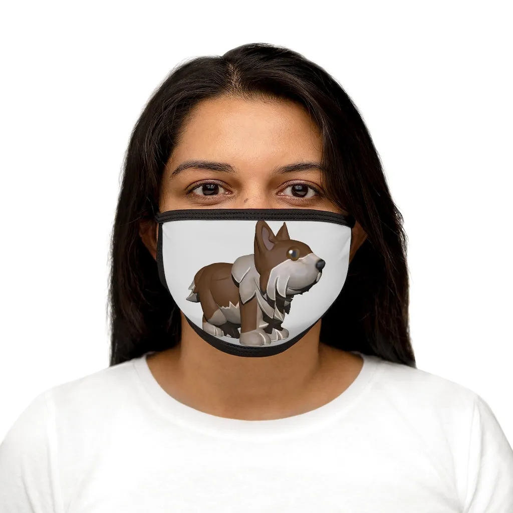 Brown Dog Mixed-Fabric Face Mask