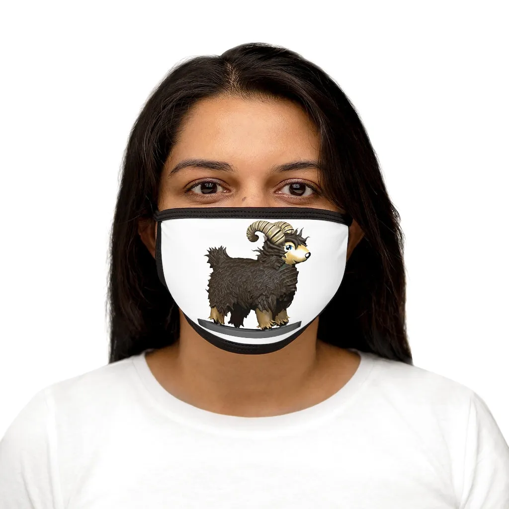 Brown Sheep Mixed-Fabric Face Mask