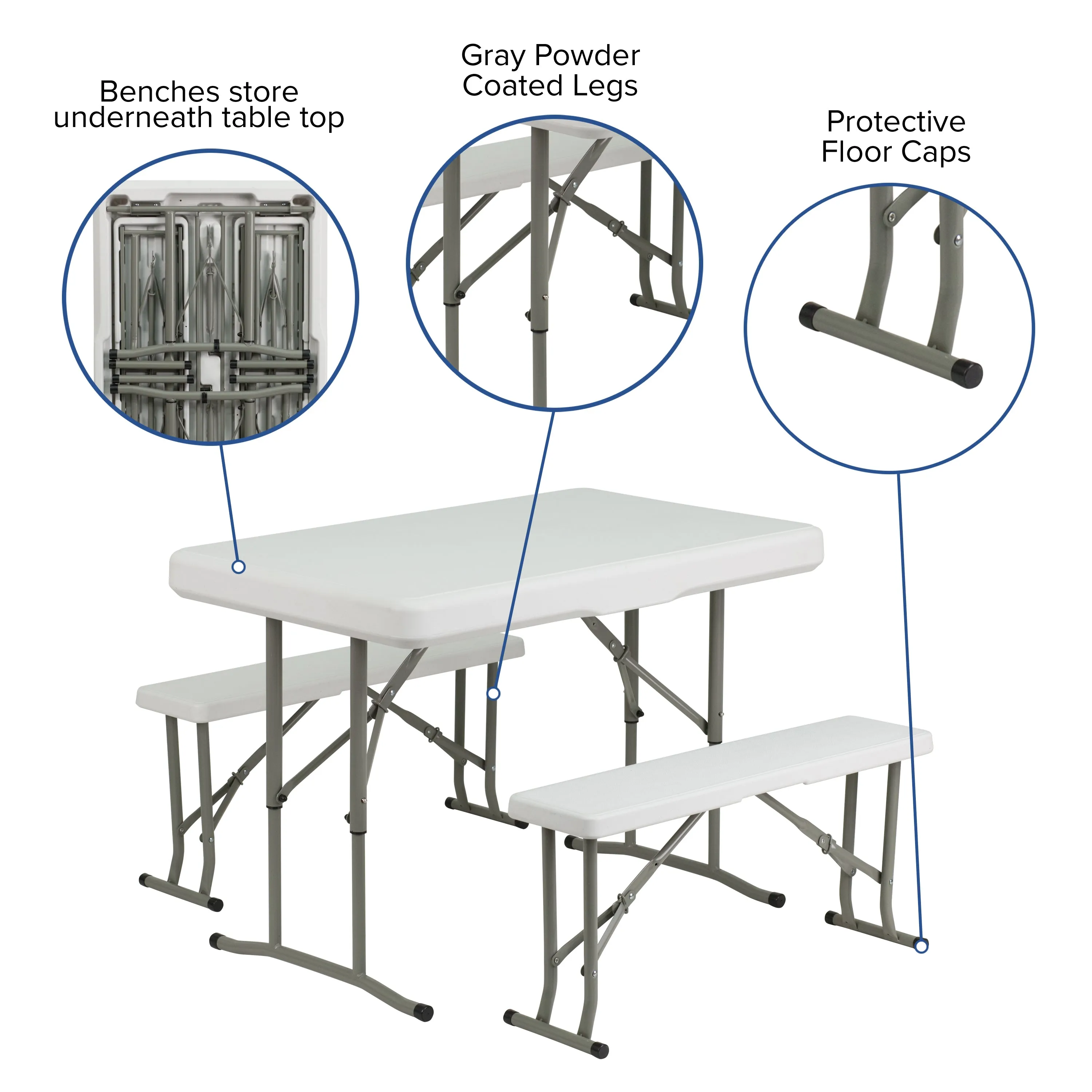 Canopy Tent & Folding Bench JJ-GZ10PKG103-BL-GG