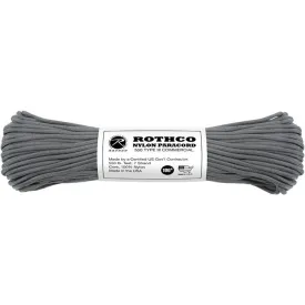 Charcoal Grey - Military Grade 550 LB Tested Type III Paracord Rope 100' - Nylon USA Made