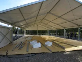 Clearspan Tent, 12M X 35M Plain Walls