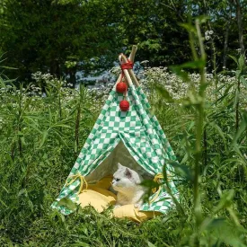 Cozy Cat Tent – Premium Checkered Pet Tent for Indoor & Outdoor Adventures