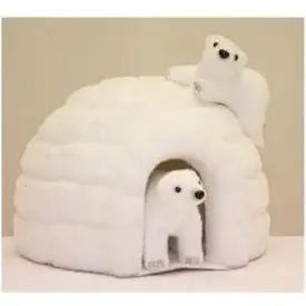 Enchante White Polar Bear Arctic Igloo 17cm