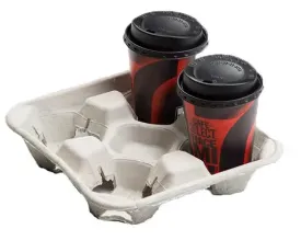 Four (4) Cup Drink Carrier Trays - 300 trays/case