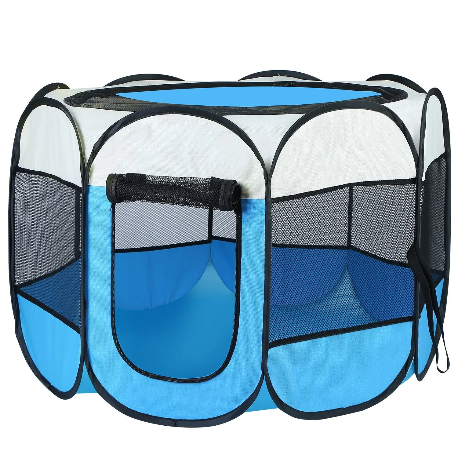 Fresh Fab Finds Portable Foldable Pet Tent Exercise Pen Kennel Removable Zipper Top and Bottom Water Resistant Indoor Outdoor Use For Dogs Cats Other Pets