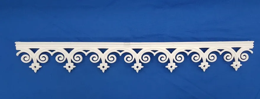 Fretwork, Single Straight, White