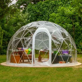 Garden Igloo | Dome, Aluminum, 11'9"W, 7'2"H - Outdoor Dining, Play Area for Children, Stylish Conservatory, Greenhouse, Gazebo