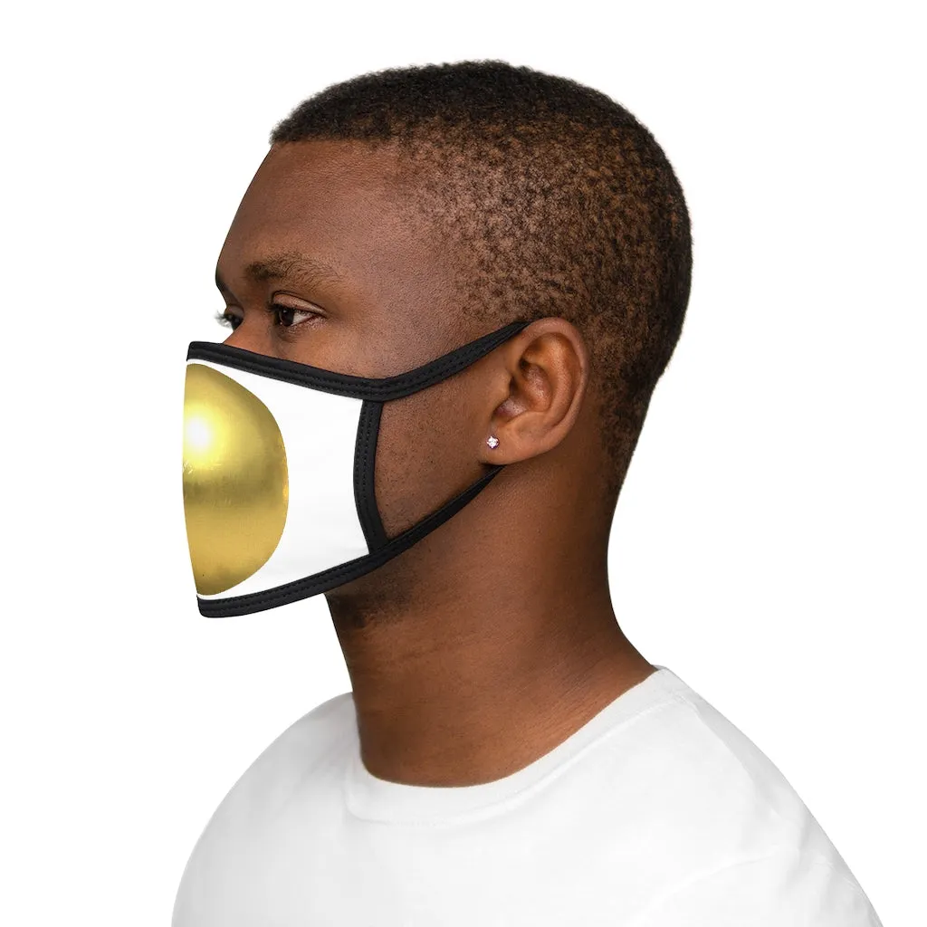 Gold Material Mixed-Fabric Face Mask