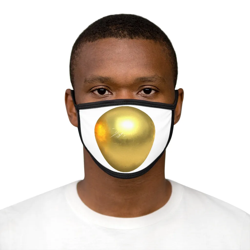 Gold Material Mixed-Fabric Face Mask