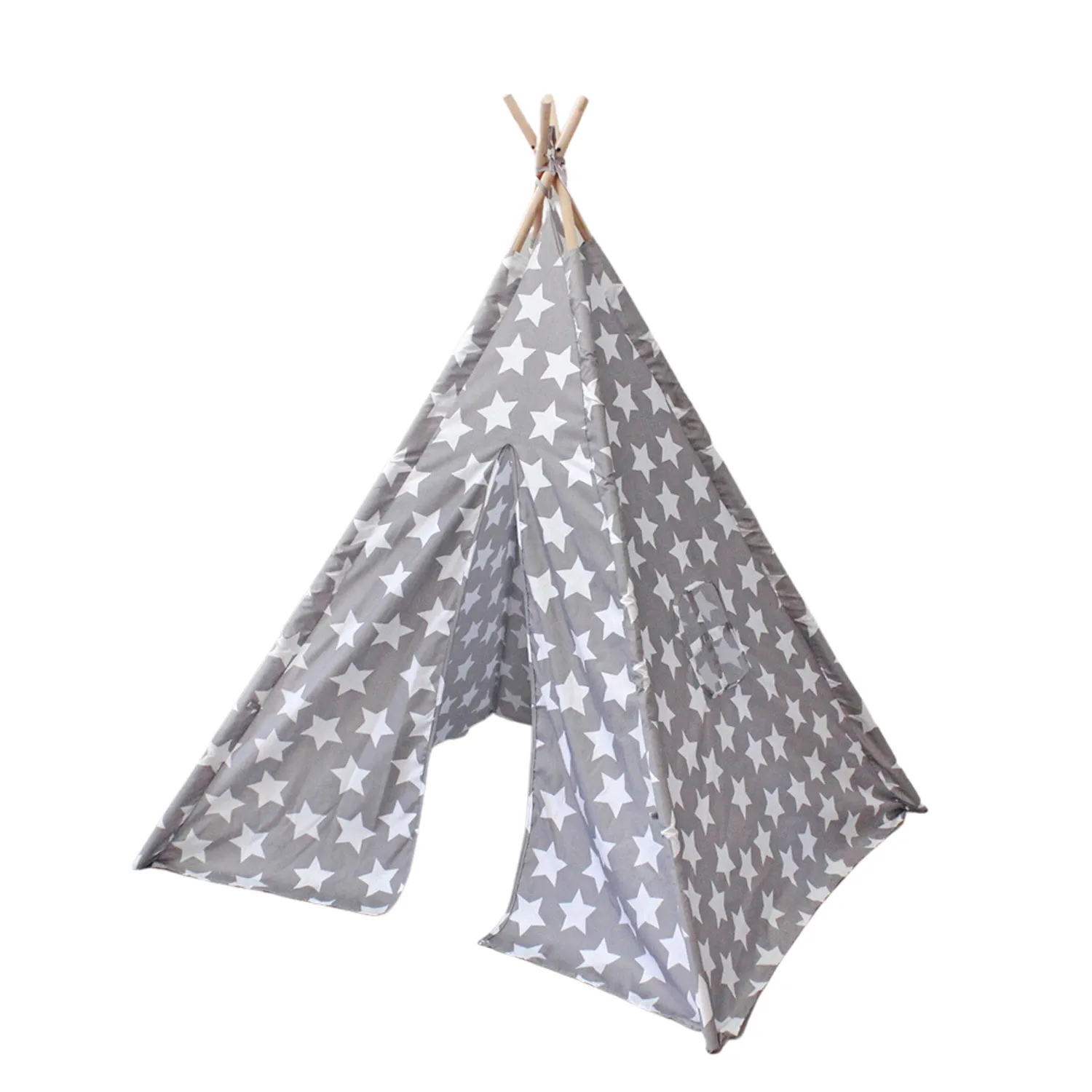 Grey Star Kids Teepee Tent with Windows and Carry Case