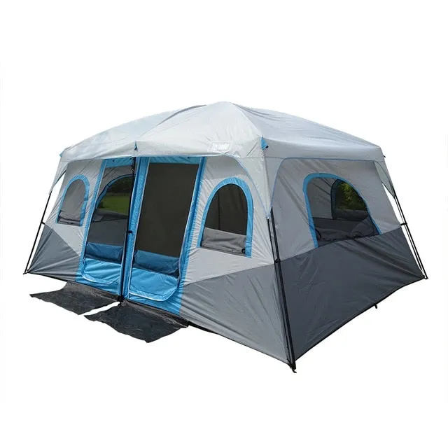 Large Camping Tent Outdoor Big Family Tent 8 10 12 Person Party Tent Waterproof Cabin Camp Anti UV Marquee Tents