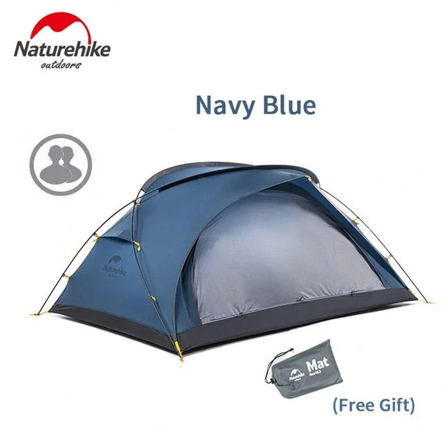 Naturehike Bear UL2 Camping Tent Ultralight Large Space 2 Persons Outdoor 20D Nylon Waterproof Tent 2 Doors Ventilation Tent