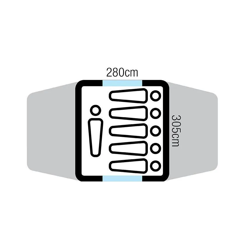 Oztrail Tasman 6V 6 Person Dome Tent