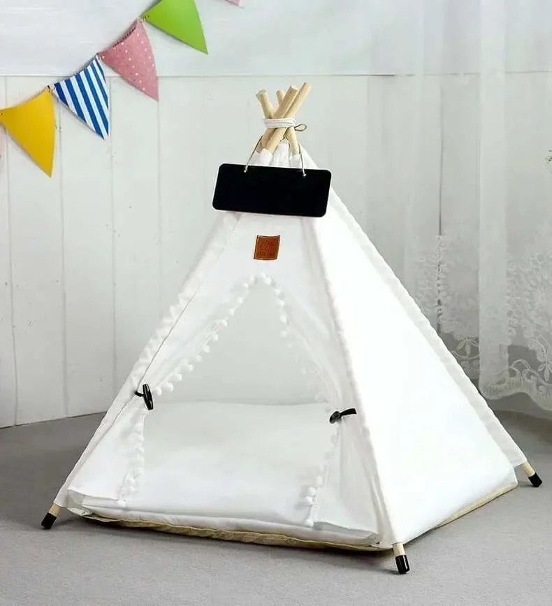 Pet Teepee Tent Indoor Puppy House & Cat Bed