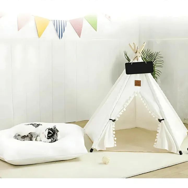 Pet Teepee Tent Indoor Puppy House & Cat Bed