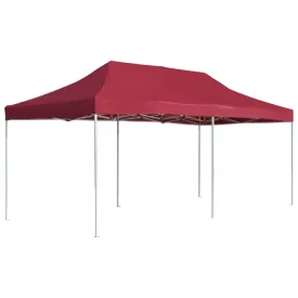 Professional Folding Party Tent Aluminium 6x3 m Wine Red