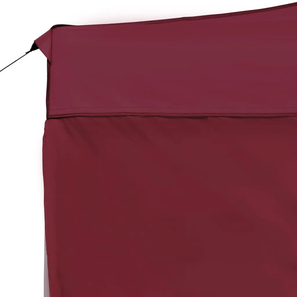 Professional Folding Party Tent with Walls Aluminium 4.5x3 m Wine Red