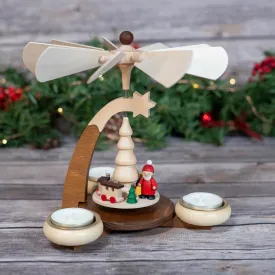 Pyramid -Santa and Train Tea light Pyramid