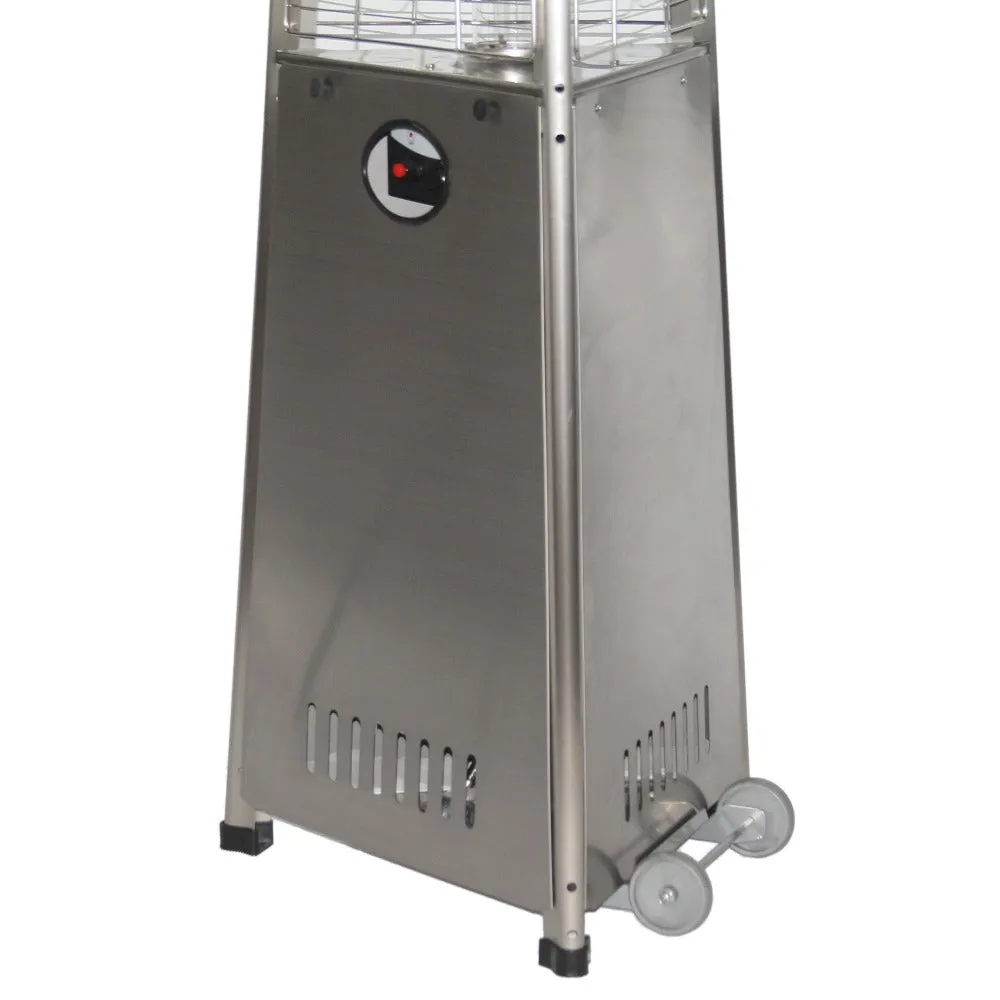 RADtec 93-Inch Tall Stainless Steel Pyramid Propane Patio Heater (93-PYR-FLM-SS)