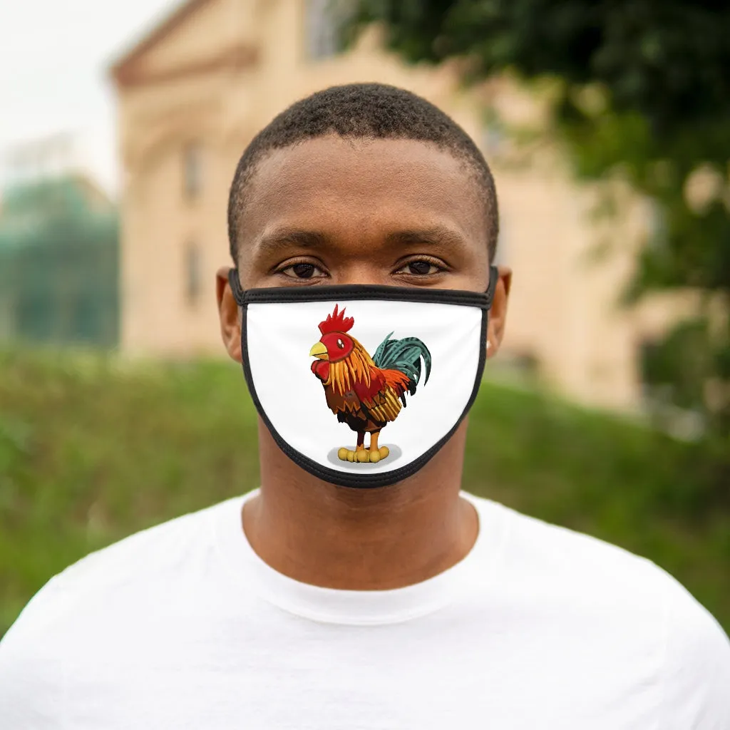 Rooster Mixed-Fabric Face Mask