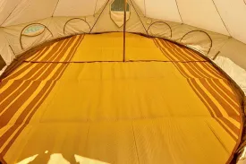 Striped Bell Tent Floor Matting | Citrus Tones | 16' (5M)