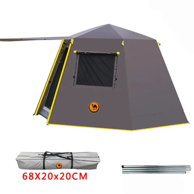 UV hexagonal aluminum pole automatic Outdoor camping wild big tent 3-4persons awning garden pergola 245*245*165CM