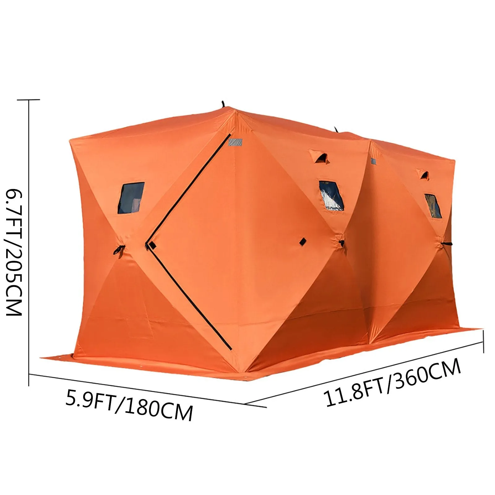 Vevor Ice Fishing Shelter 8-Person Pop-Up Portable Insulated Tent Waterproof New